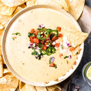 Mexican Foods That Start With W - White Queso Dip