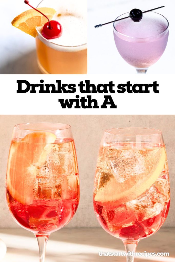 Drinks that start with A