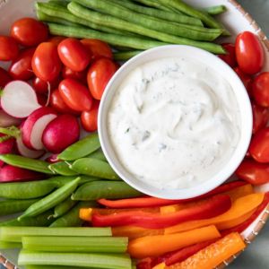 Top 10 Gaming Snacks - Veggies with Dip